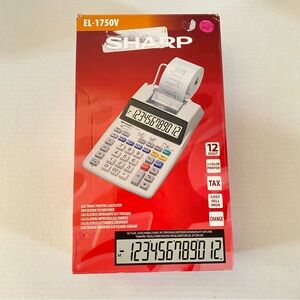Sharp EL-1750V Printing Calculator READ DESCRIPTION